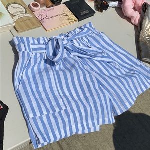 Blue &White Stripes Shorts
